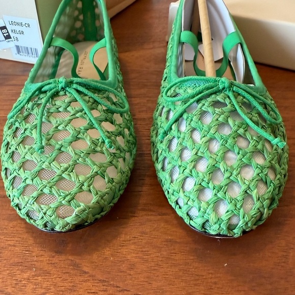 new Loeffler Randall “Leonie” Green Crochet Ballet Flat Size 5 - Picture 7 of 10